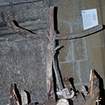 Ark Recovery Mast Figure and Railway sleeper nail with rope